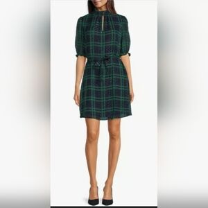 Tommy Hilfiger Green Plaid Dress
